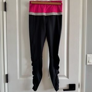 Lululemon Athletica Pink and Black Leggings Run: Spirit Tight Size 6